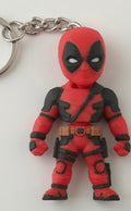 3D Printed Deadpool Keychain – Marvel Antihero Red & Black Keyring Gift
