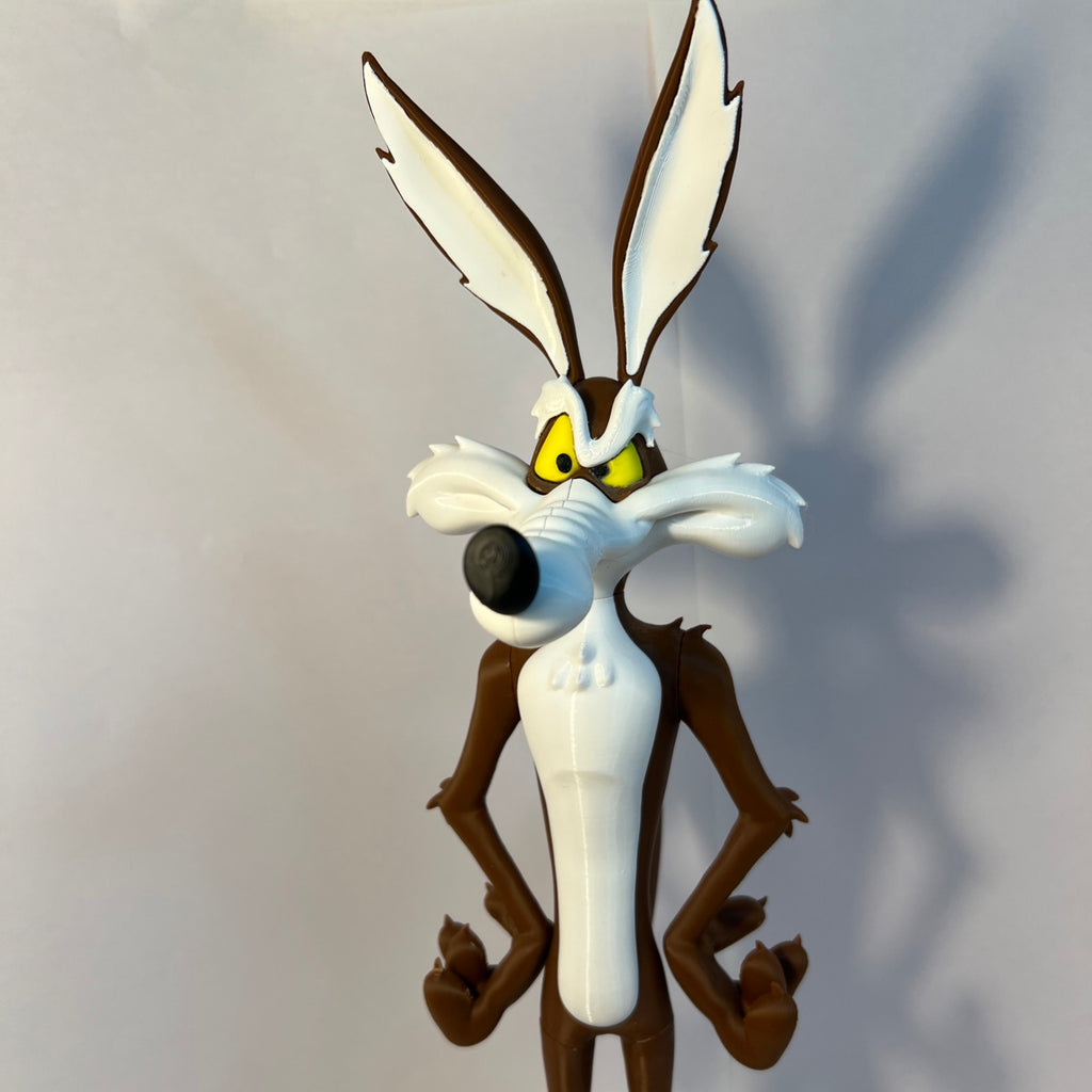 3D-Printed Wile E. Coyote Figure – Full-Color