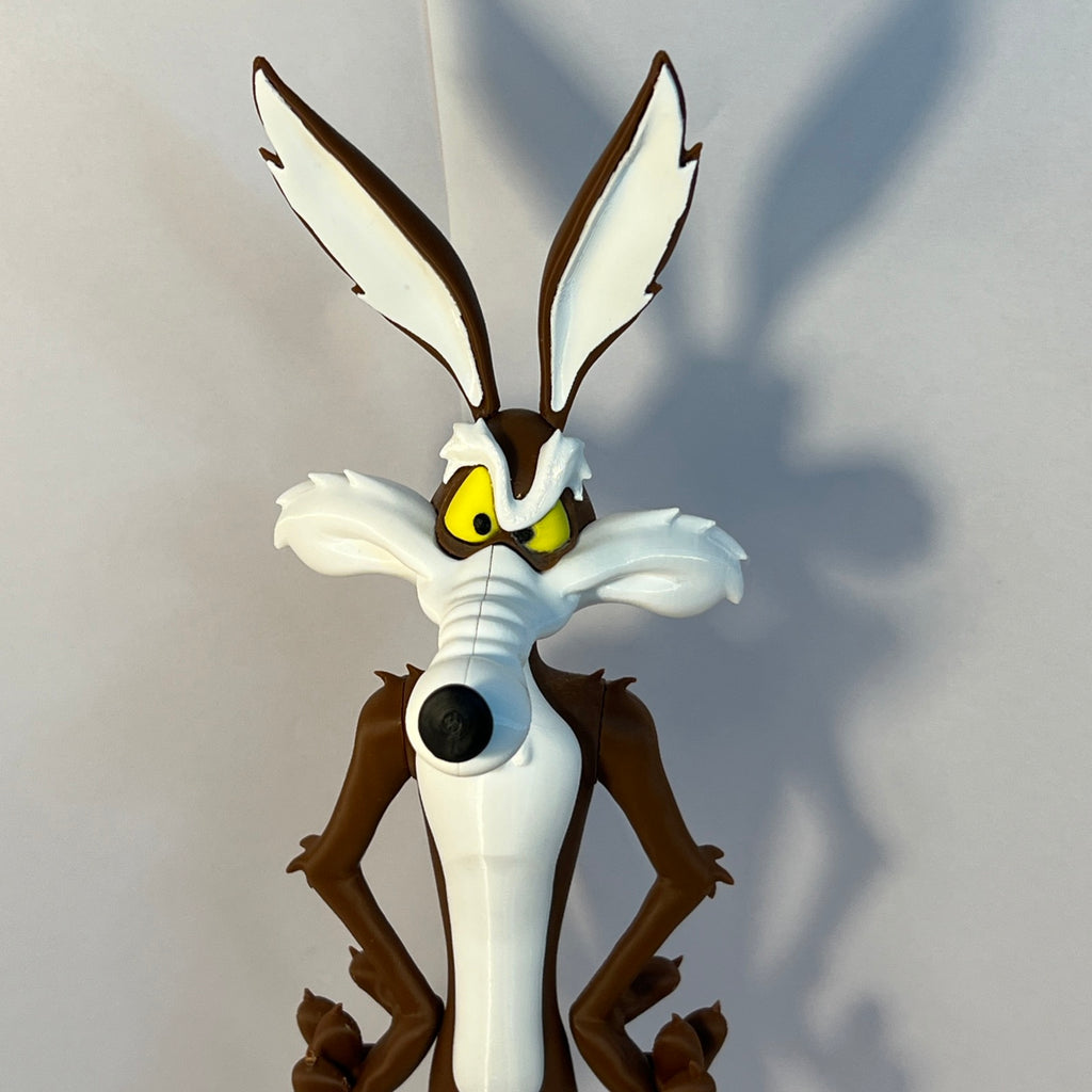 3D-Printed Wile E. Coyote Figure – Full-Color