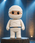 3D Printed Mummy Keychain · Cute Kawaii Horror Bag Charm · Halloween Gift · 2.4″ PLA Figure with Stainless Steel Ring