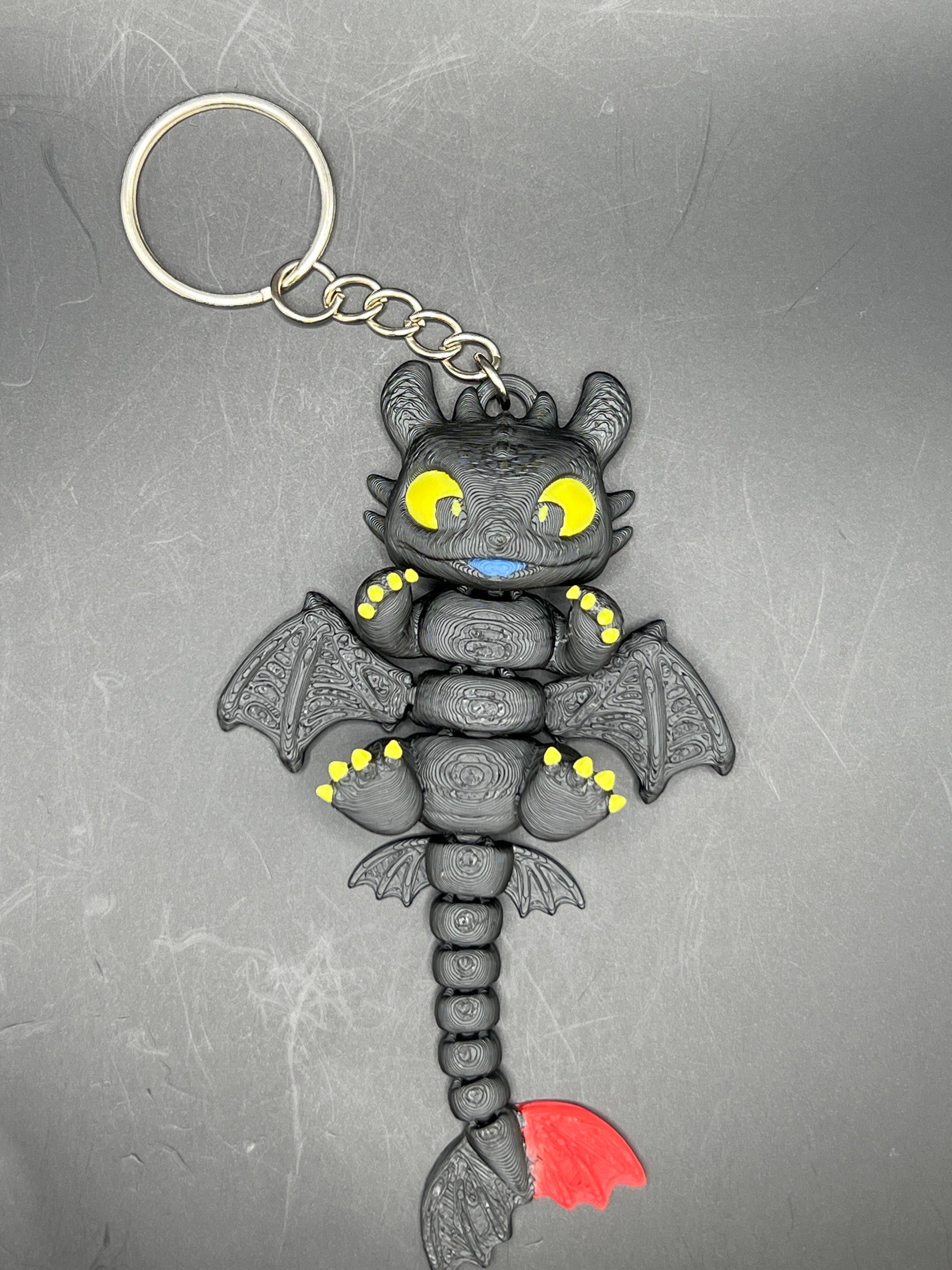 Toothless Night Fury 3D Printed Keychain – How to Train Your Dragon #impressao3d #3dprinting #figurascolecionaveis #disney #nintendo #looneytunes #presenteoriginal #3dinspiration