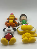 4-Pack 3D Printed Cartoon Keychain Set | Mickey, Tigger, Garfield & Elf | PLA Backpack Charms